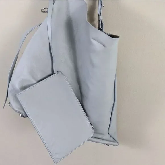 All Saints Paradise North South Leather tote  blue - Picture 12 of 13